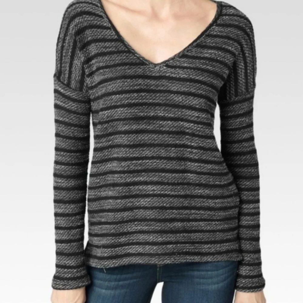 Paige Martine V Neck Striped Sweater